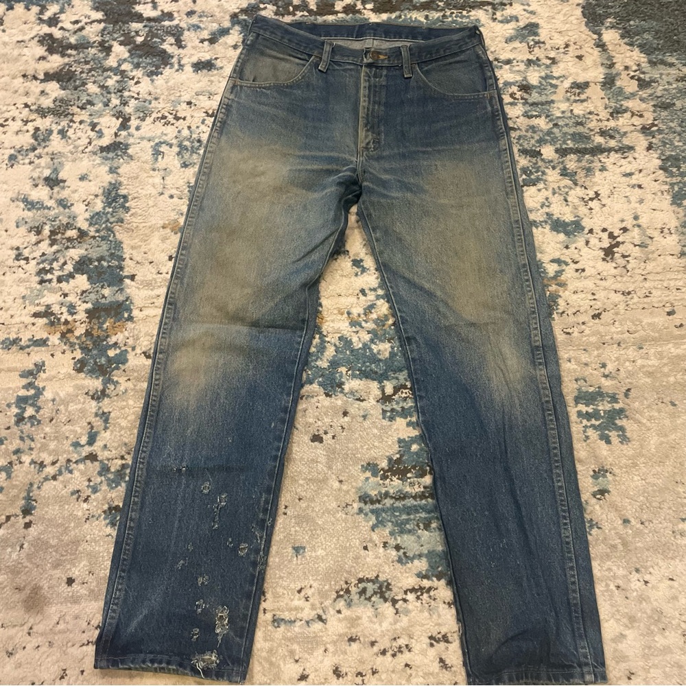 Rustler Men's Faded Blue Straight Jeans